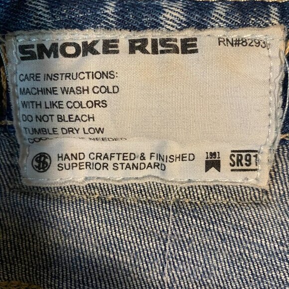 Smoke Rise NY Streetwear Distressed Tapered Leg Men's Jeans Size 34x32 - Picture 8 of 8